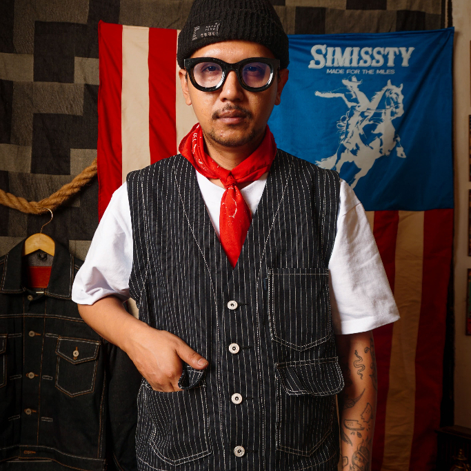 WABASH VEST MATERIAL DENIM WABASH SIMISSTY