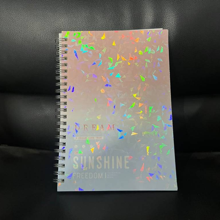 A5 Gradient Holographic Spiral Notebook – Sunshine / Dream / Freedom