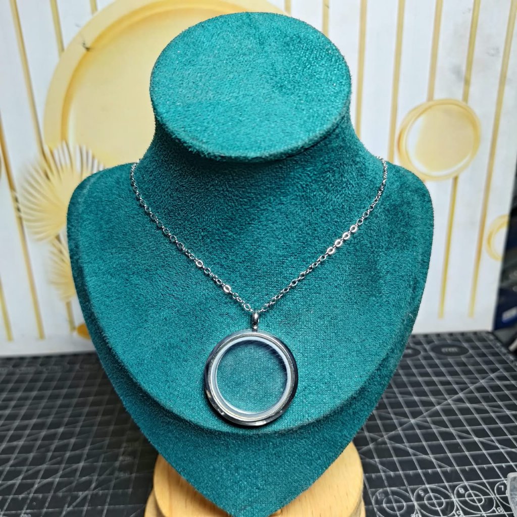 Liontin / Silver Pendant Locket Round 3 cm (HARGA PER PCS)