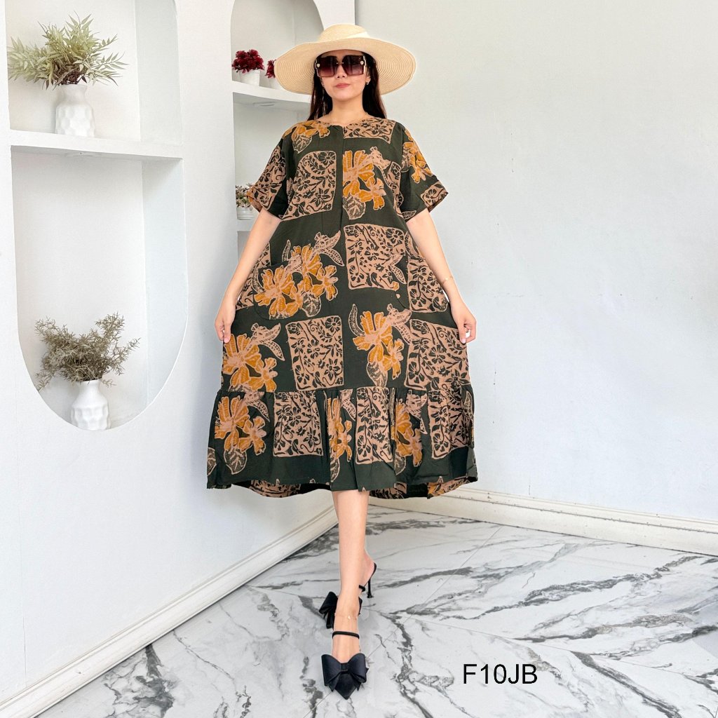 Daster Cap Farida ld 120cm By Vitela Batik Busui Friendly