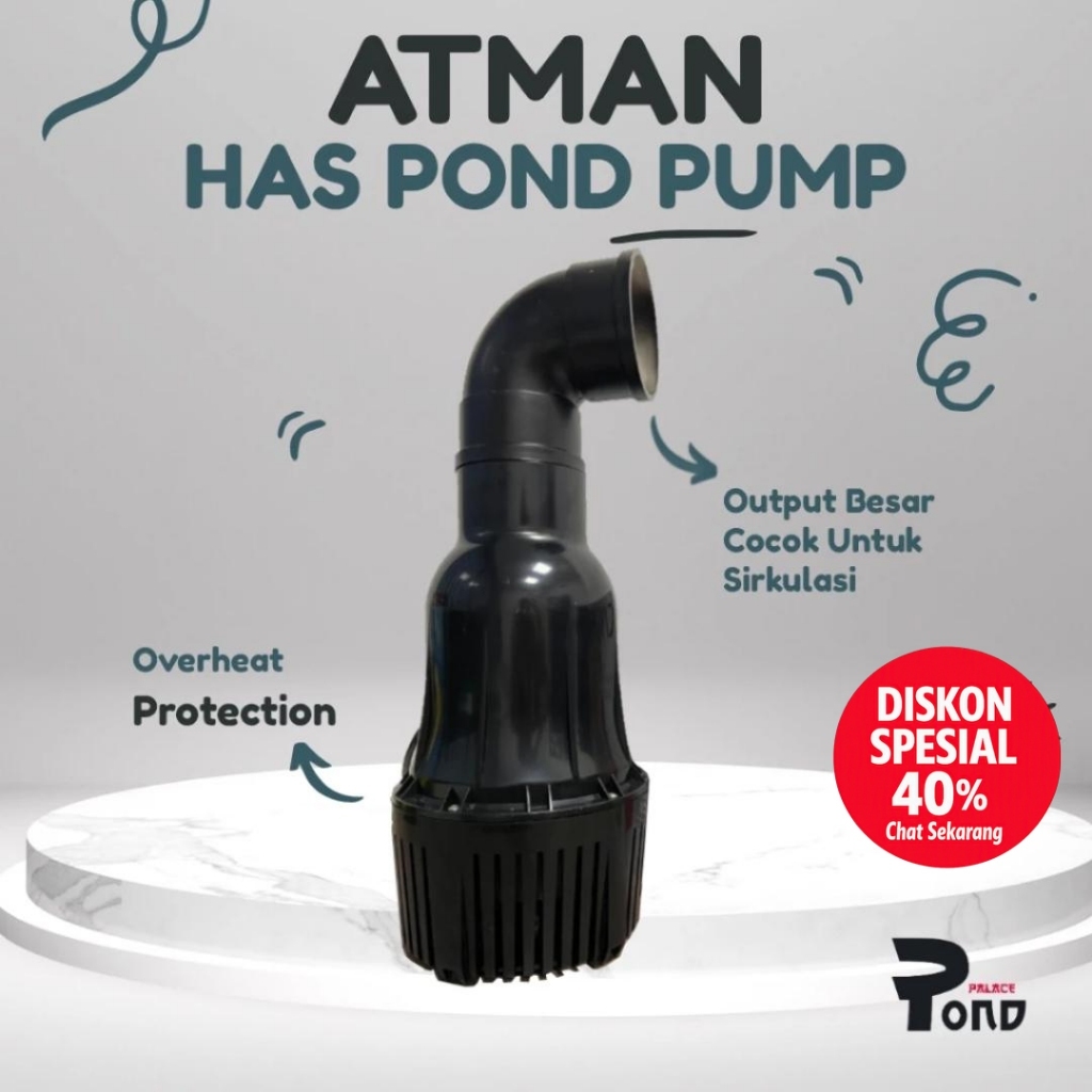 Pompa Kolam Ikan Koi Sirkulasi Atman HAS 25000 LPH Water Pump Celup
