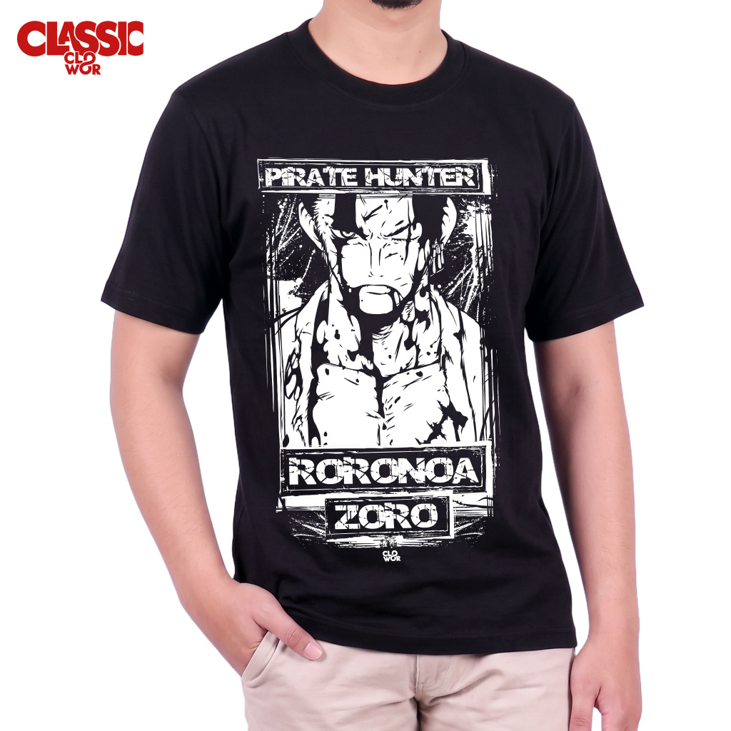CLOWOR CLASSIC Kaos Roronoa Zoro Anime One Piece