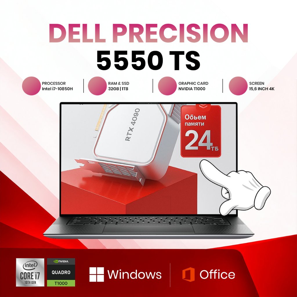 Dell Precision 5550 Workstation i7 10th T1000 | Layar Touchscreen 4K - Second Siap Pakai [Dunia Lapt