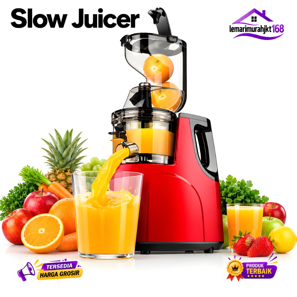 Slow Juicer Buah Sayur Juicer Buah Saringan Terpisah Juicer Blender Buah