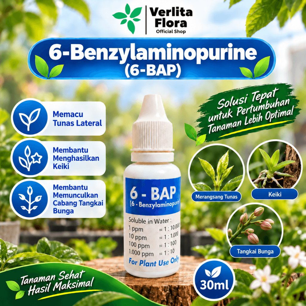 Hormon Tanaman 6-BAP Biru 30ml Perangsang Tunas Tanaman ZPT Hormon Pertumbuhan Tanaman