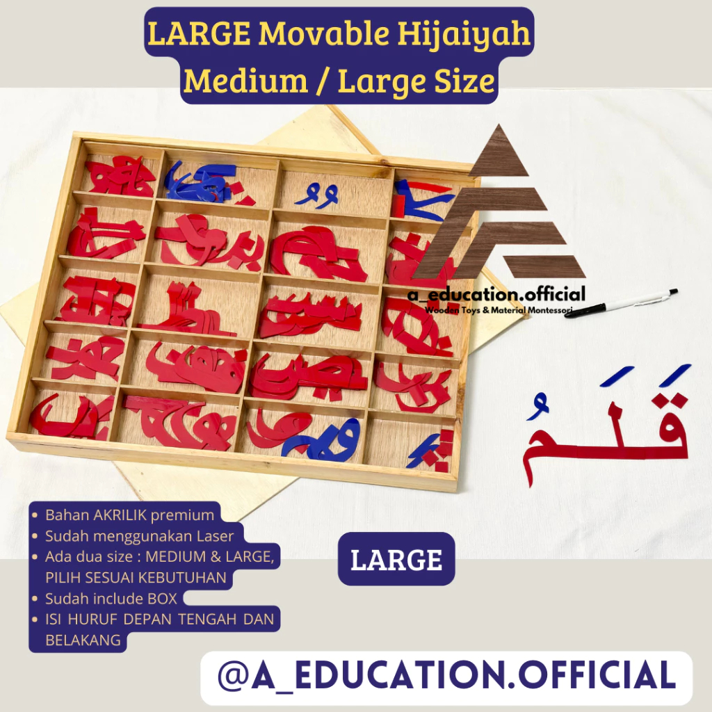 LMA HIJAIYAH MONTESSORI HIJAIYAH Bahan AKRILIK Montessori