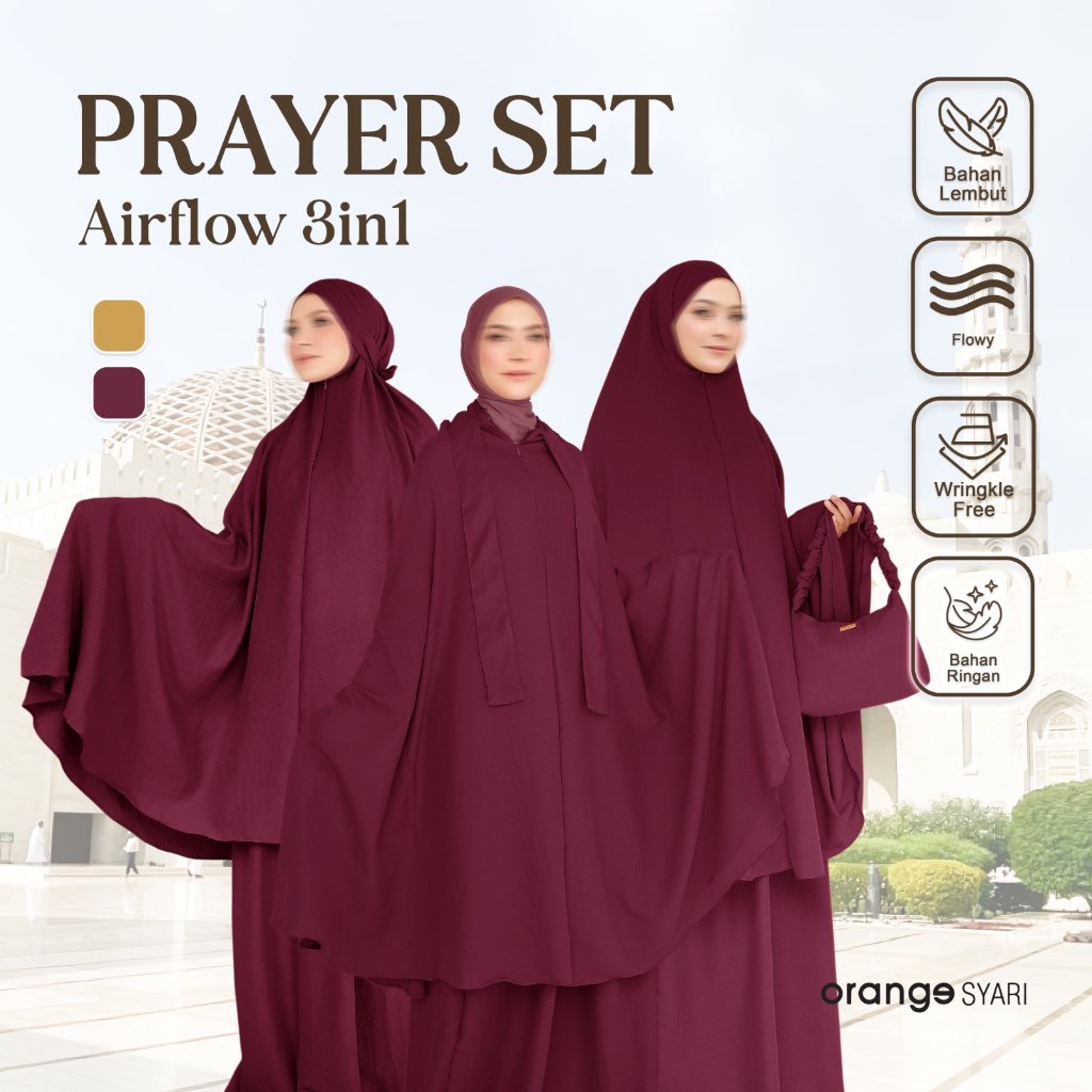 Aluna Lesti Crinkle Airflow Premium 3in1 Airflow Prayer Set