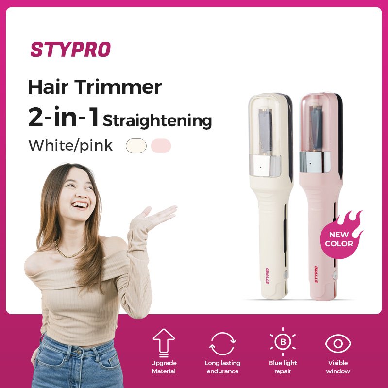 STYPRO 2in1 Hair Trimmer - Alat Merapikan Ujung Rambut Rusak Kering dan Bercabang Portable ST-4007