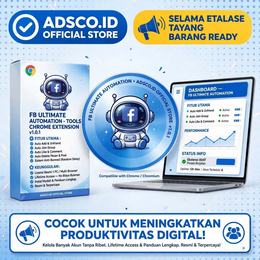 [BEST SELLER] FB Automation Extension - Kelola 100+ Akun FB Otomatis - Premium