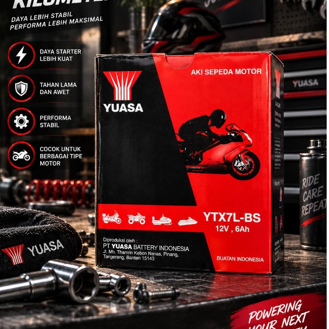 AKI YUASA YTX7L-BS – 12V 6Ah KLX, CRF 250L, VESPA