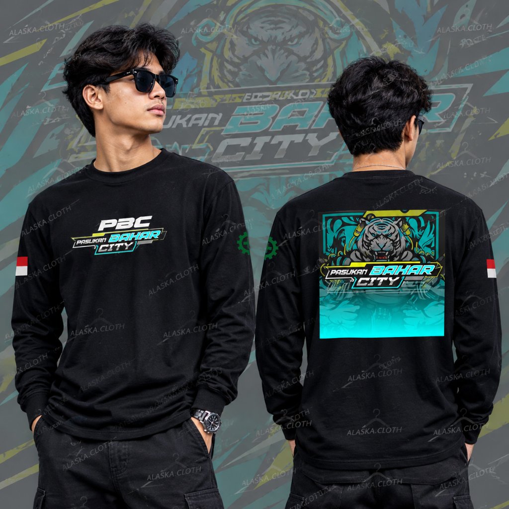 Kaos Pasukan Bahar City Lengan Panjang 30s premium