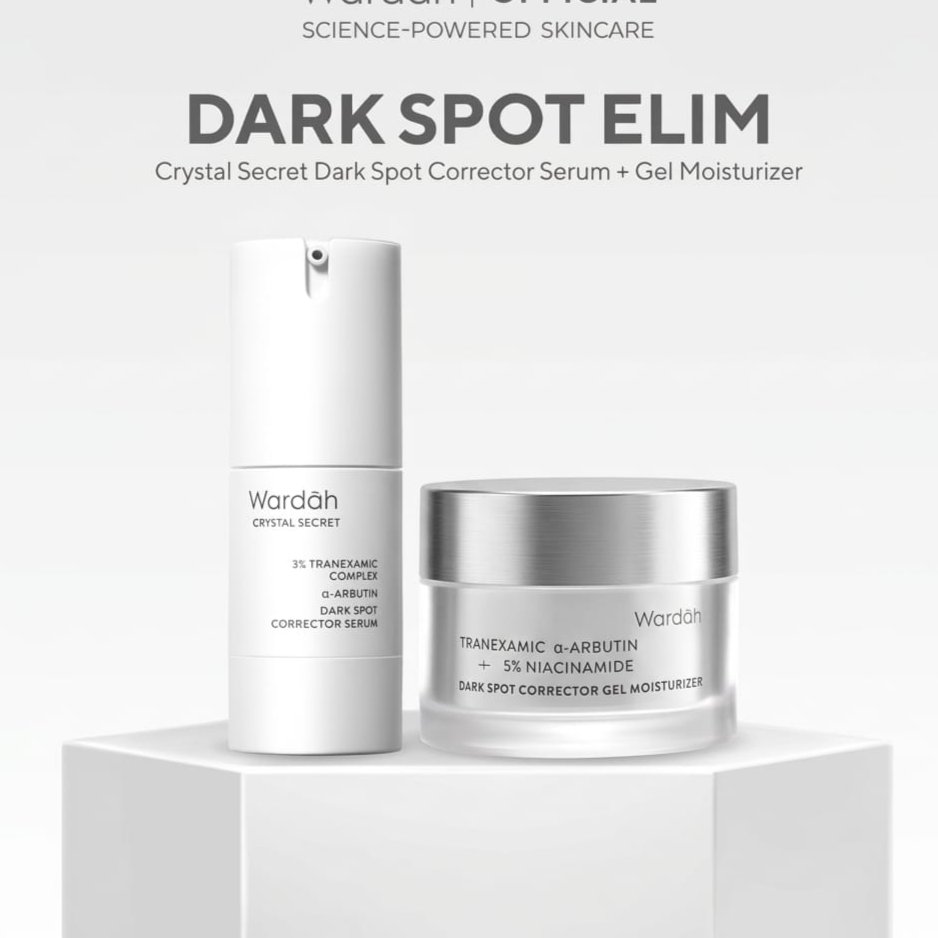 Wardah PAKET 2PCS Dark Spot Serum 20ml | 3% Tranexamix a-Arbutin + Dark Spot Corrector Gel Moisturiz