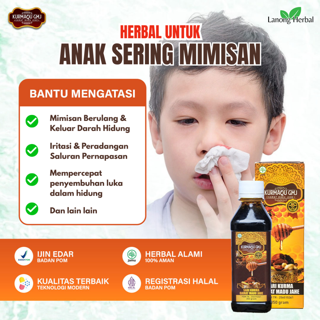 Madu Kurmaqu GMJ Herbal Terapi Mimisan Anak Sering Pendarahan Hidung Mengobati Darah Hidung Usia 1-1