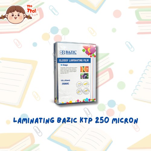 TTOTTO Laminating Bazic KTP 250 Micron | Plastik Laminating KTP | Laminating Pouch KTP | Plastik Lam