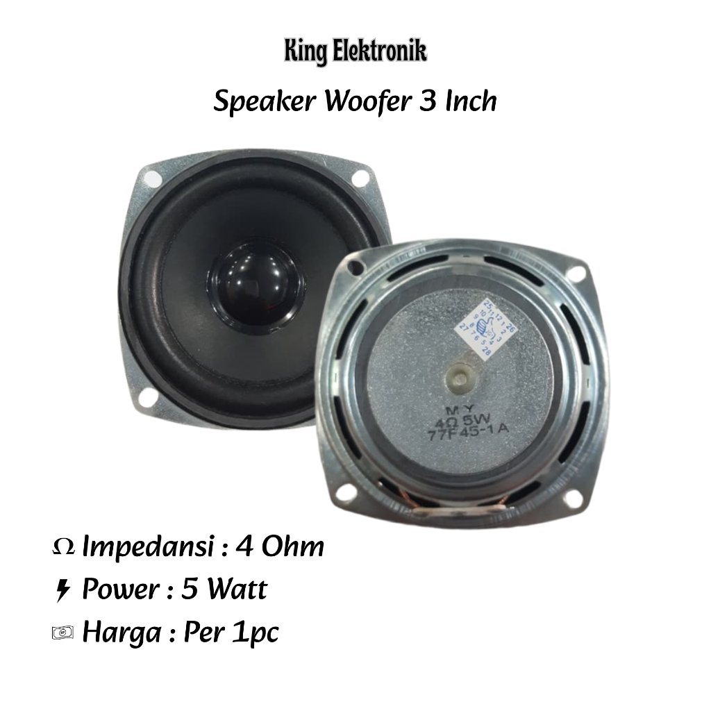 Speaker Woofer 3 Inch 4 Ohm 5 Watt