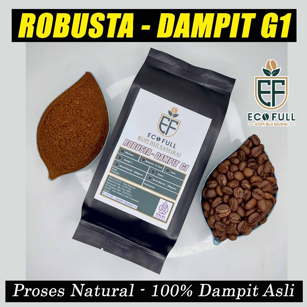 kopi Robusta Dampit Grade 1 Murni 100%