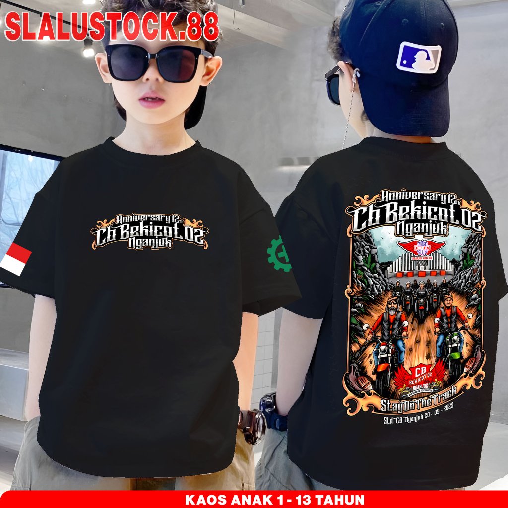 Kaos Anniversary 12 CB Bekicot Nganhuk Kaos Anak Anak CB