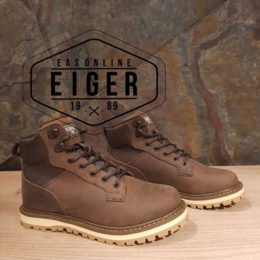 Eiger Elgon Shoes Kulit Crazy Horse Mid-Cut