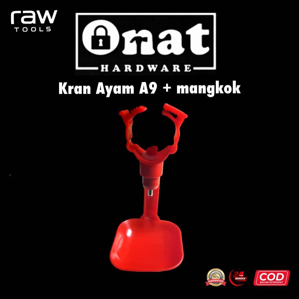 Nipple ayam | Nipel A9 | A6 Kran ayam  Mangkok  merah