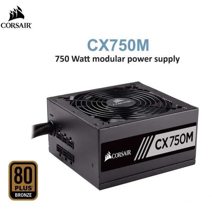 PSU Power Supply Corsair CX750M 80+ Bronze Semi Modular