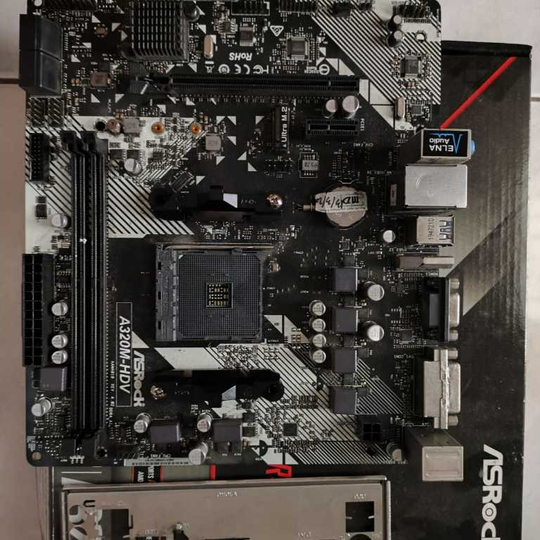 Asrock Motherboard A320m Hdv Rev 4.0 Bekas Fungsi Normal