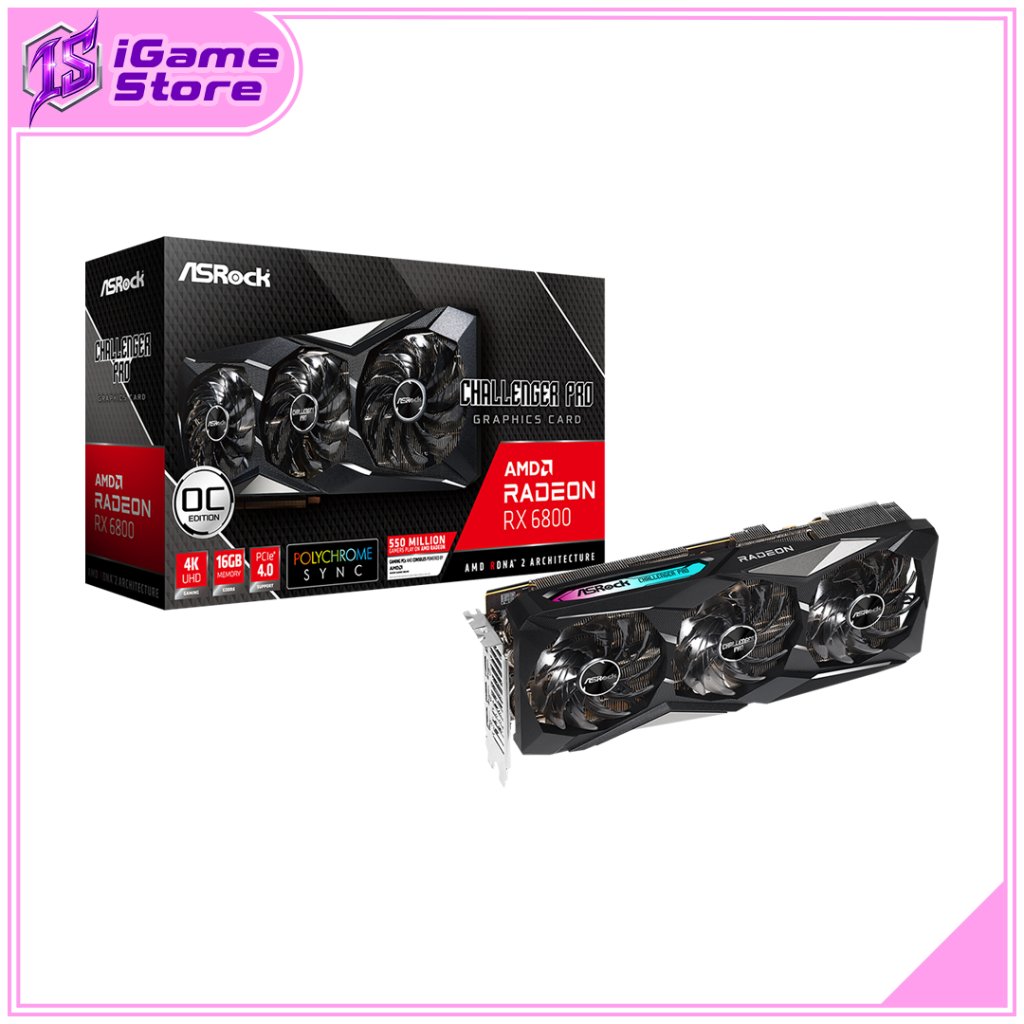 VGA ASRock Radeon RX 6800 Challenger Pro 16G OC - RX 6800 NAMPOL GAN