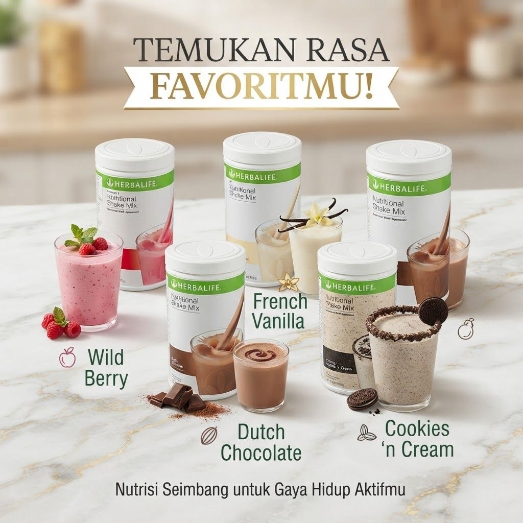Herbalife shake mix 2 Pelangsing alami Badan Ideal Herbalife Shake F1 Alami Original BPOm
