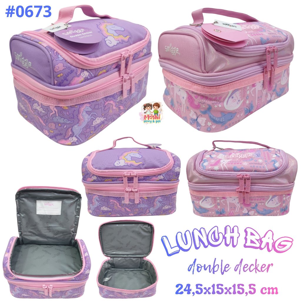 Lunch Bag Trail Unicorn  / Tas Makan Unicorn / Lunch Bag Double Decker Unicorn / Lunch Box Boy Tanpa