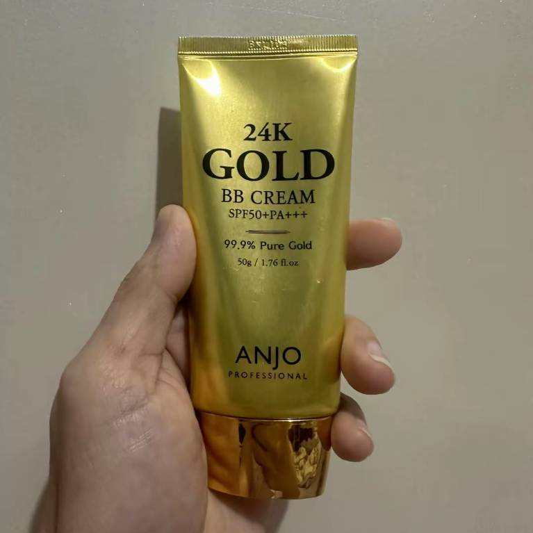 Preloved ANJO 24K Gold BB Cream SPF50+ PA+++ Melembabkan Kulit 50g - ANJO 24K BB CREAM 99.9% Pure Go