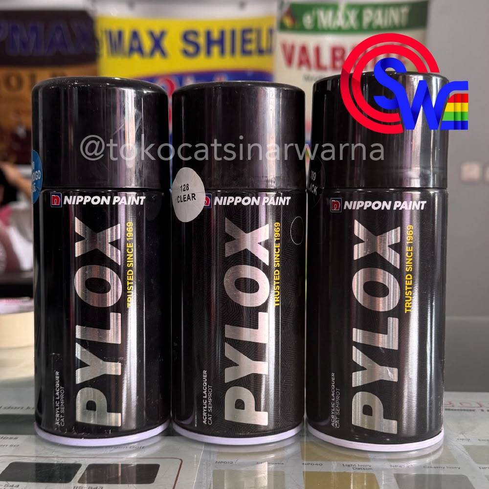 PYLOX NIPPON PAINT - Cat Pylox Spray / Semprot 300cc Banyak Warna Pelapisan Kendaraan Motor Mobil