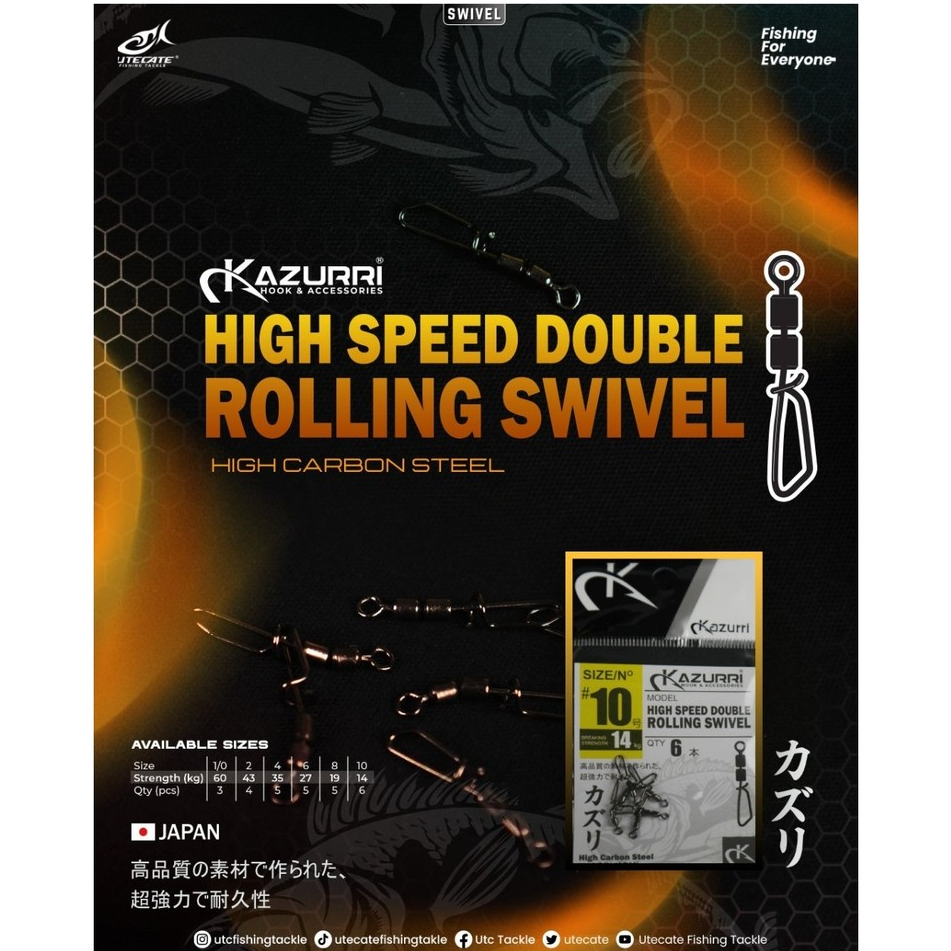 KAZURRI HIGH SPEED DOUBLE ROLLING SWIVEL || SWIVEL || GROSIR 10 - 40 PCS