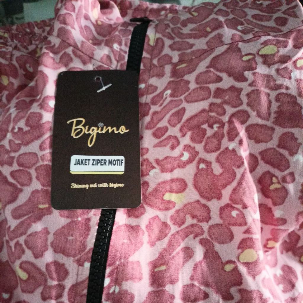 jaket bigimo leopard pink