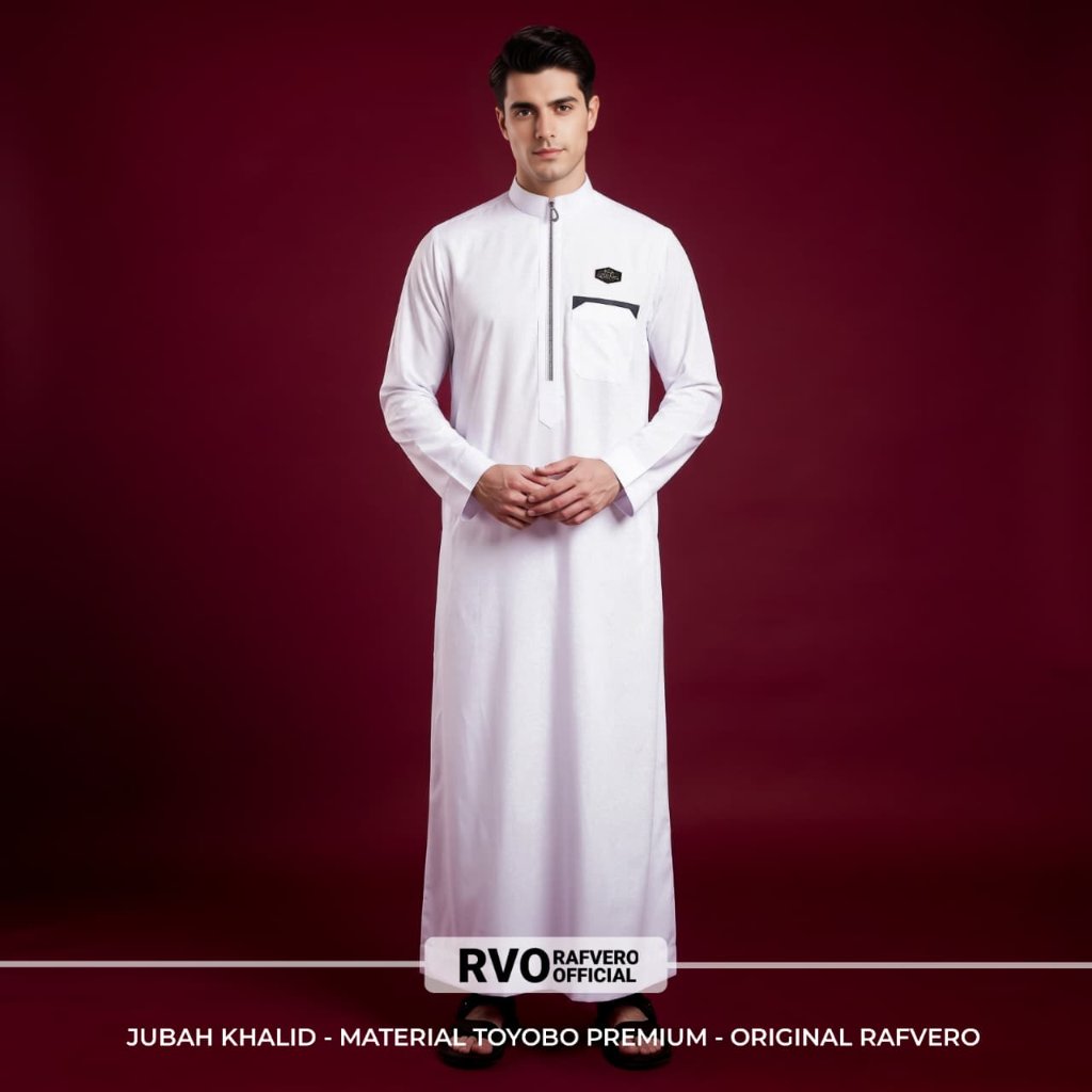 Jubah Pria Khalid - Gamis Pria Rafvero
