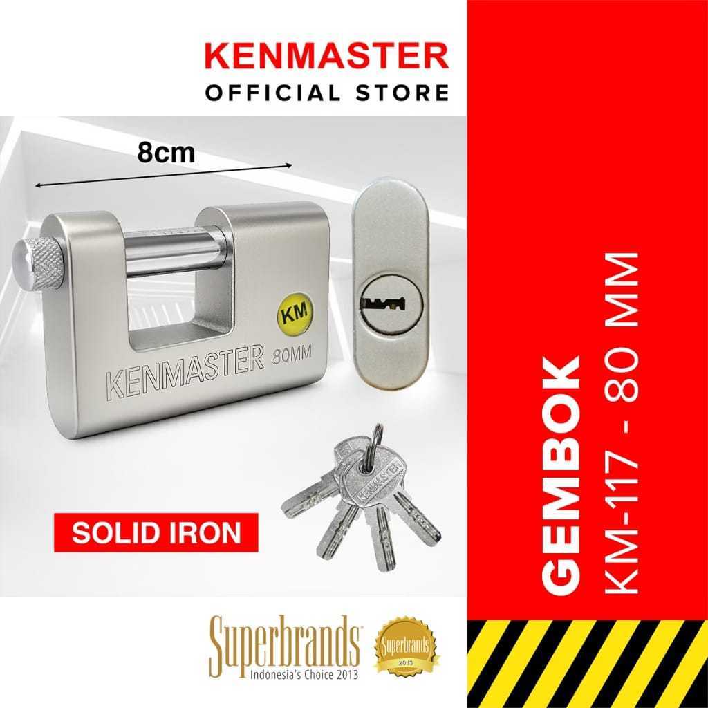 Kenmaster Gembok GIANT 80 MM - KM-117 / Gembok Anti Maling / Gembok Pagar Kunci Gembok- GMBK126 Kabe