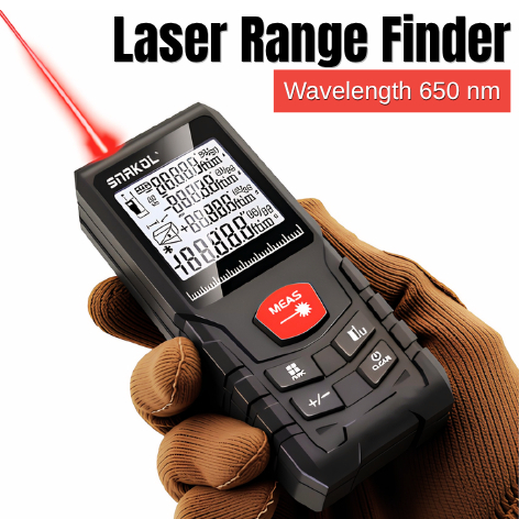[ORI] Meteran Laser Digital Range Finder 650 nm Range Finder Laser Jarak Jauh Akurat Alat Perkakas