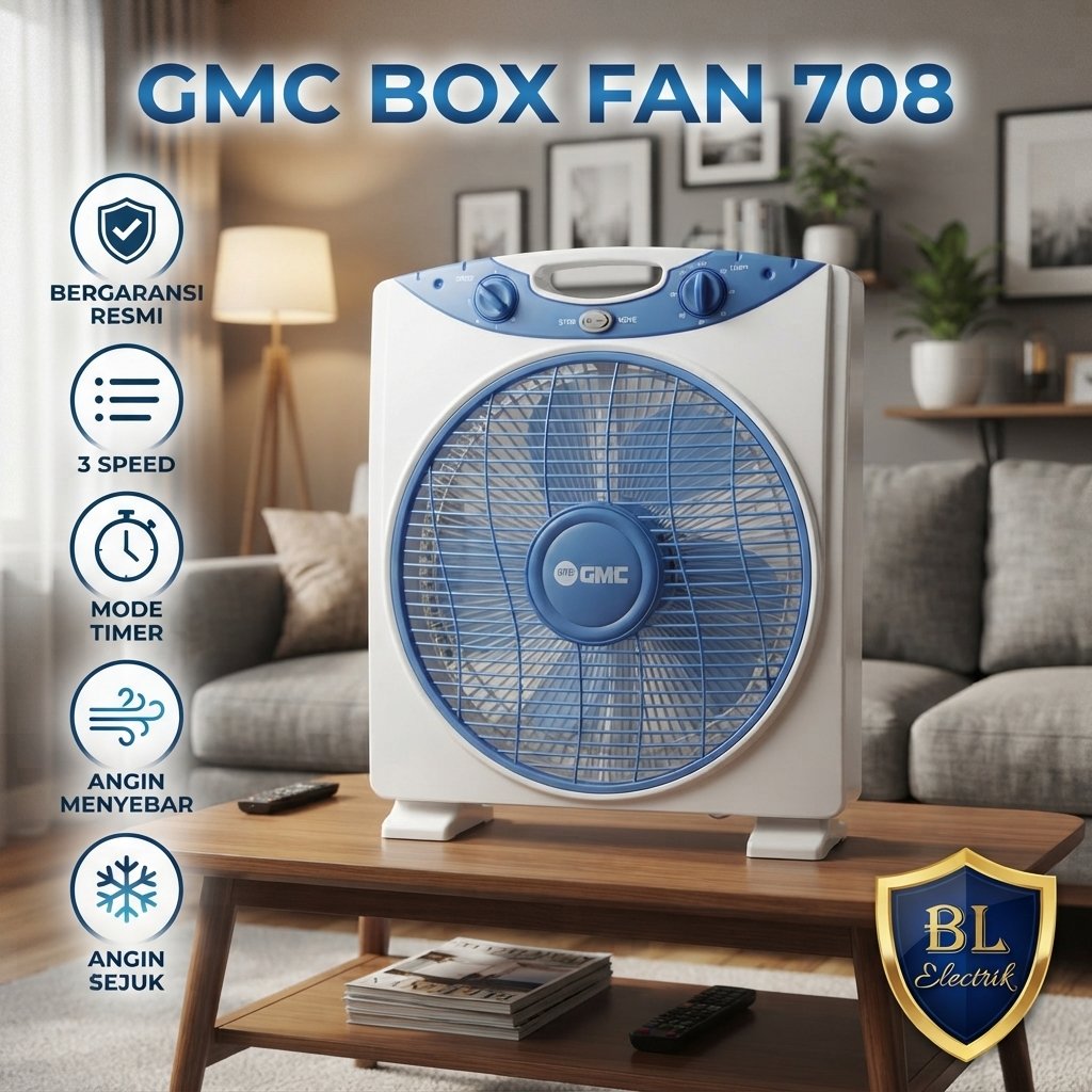 Kipas angin kotak/box fan GMC 12inch BM 709 Box Fan GMC 12 Inch