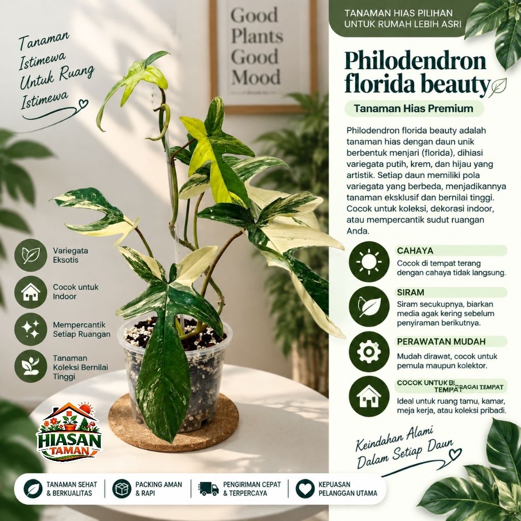 Tanaman hias florida beauty - philodendron florida beauty - philodendron florida beauty variegata