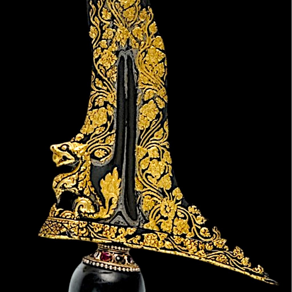 Keris Singo Barong Luk 11 Kinatah Emas Tangguh Mataram