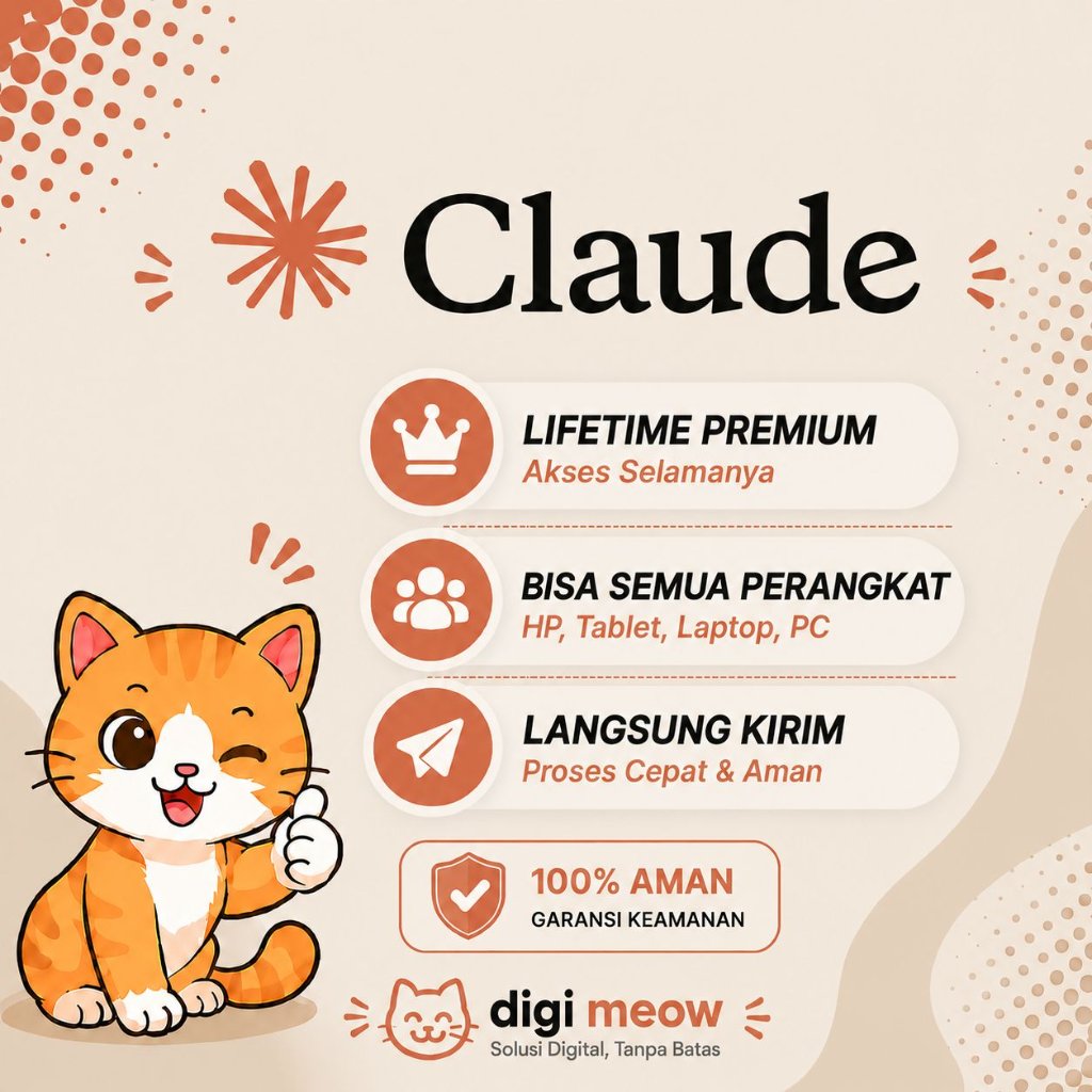 LIFETIME CLAUDE AI PREMIUM PRIVATE TERBAIK DAN MURAH