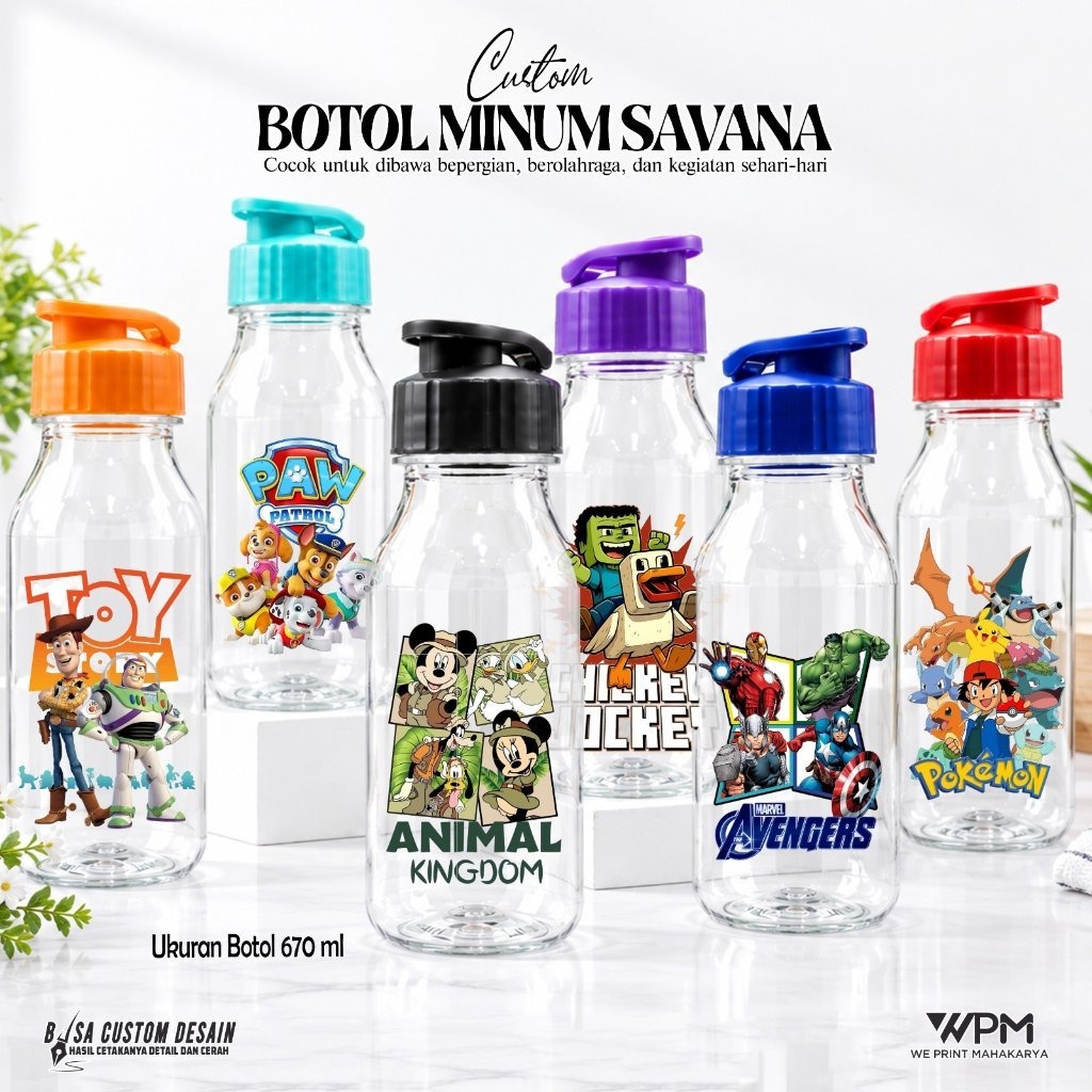 SOUVENIR BOTOL ANAK / BOTOL MINUM ANAK CUSTOM 600 ML / SOUVENIR BOTOL MINUM