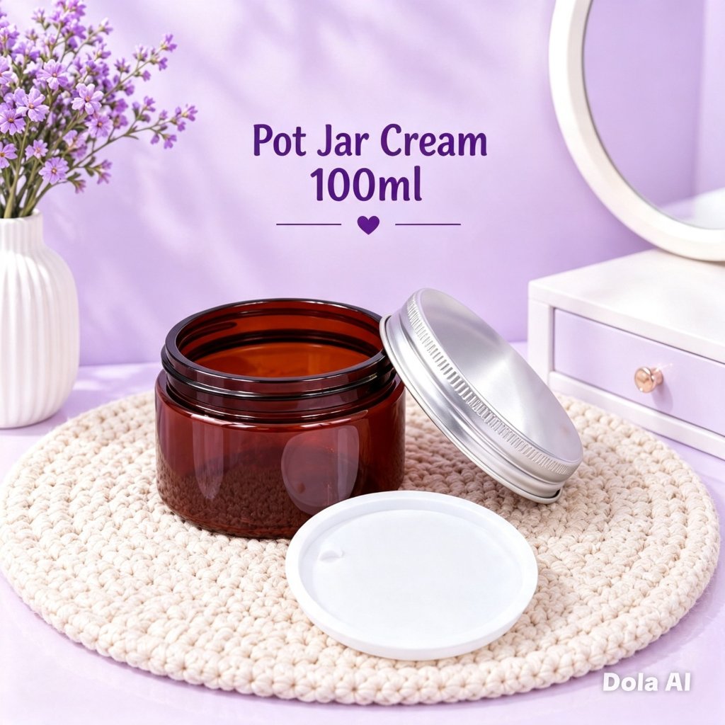 Pot Krim 100gram Pot Cream Jar Kosmetik Plastik AMBER 100 gram Wadah Kosong Tempat Untuk Kosmetik