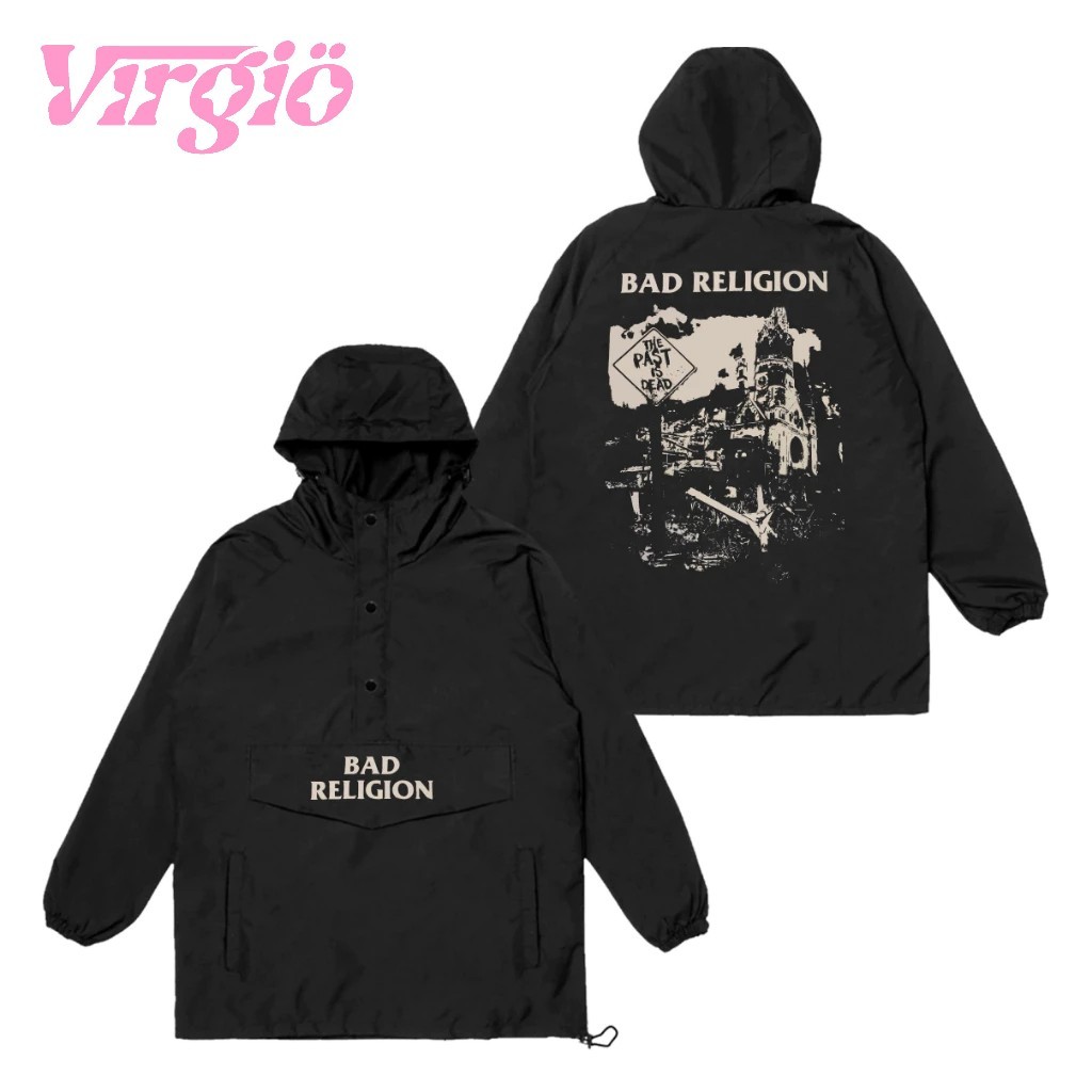 Virgio jacket cougle Bad Religion jacket parasut waterproof cagule pria wanita