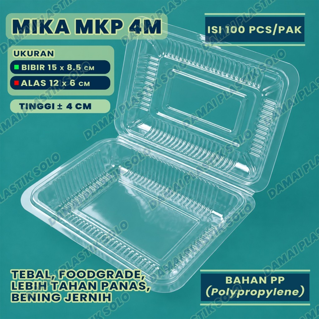 (100bj) MIKA SNACK MKP 4M, PP Bening, Jernih