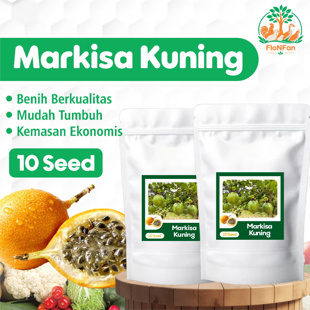 10 Biji Benih Markisa Kuning Buah Markisa Kuning