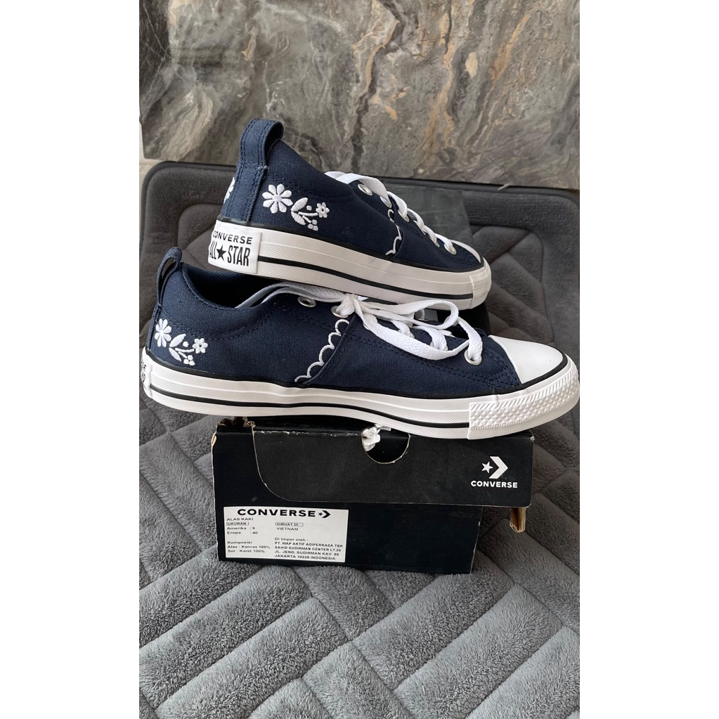 Sepatu Converse All Star Madison Flowers Navy Original