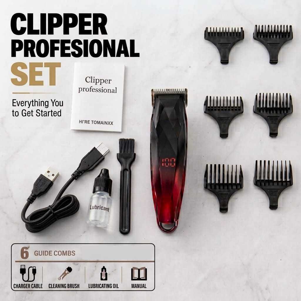 PROFESIONAL CLIPPER TRIMMER KECIL ALAT POTONG CUKUR RAMBUT BARBER SALON AWET MURAH TAJAM KUMIS JENGG