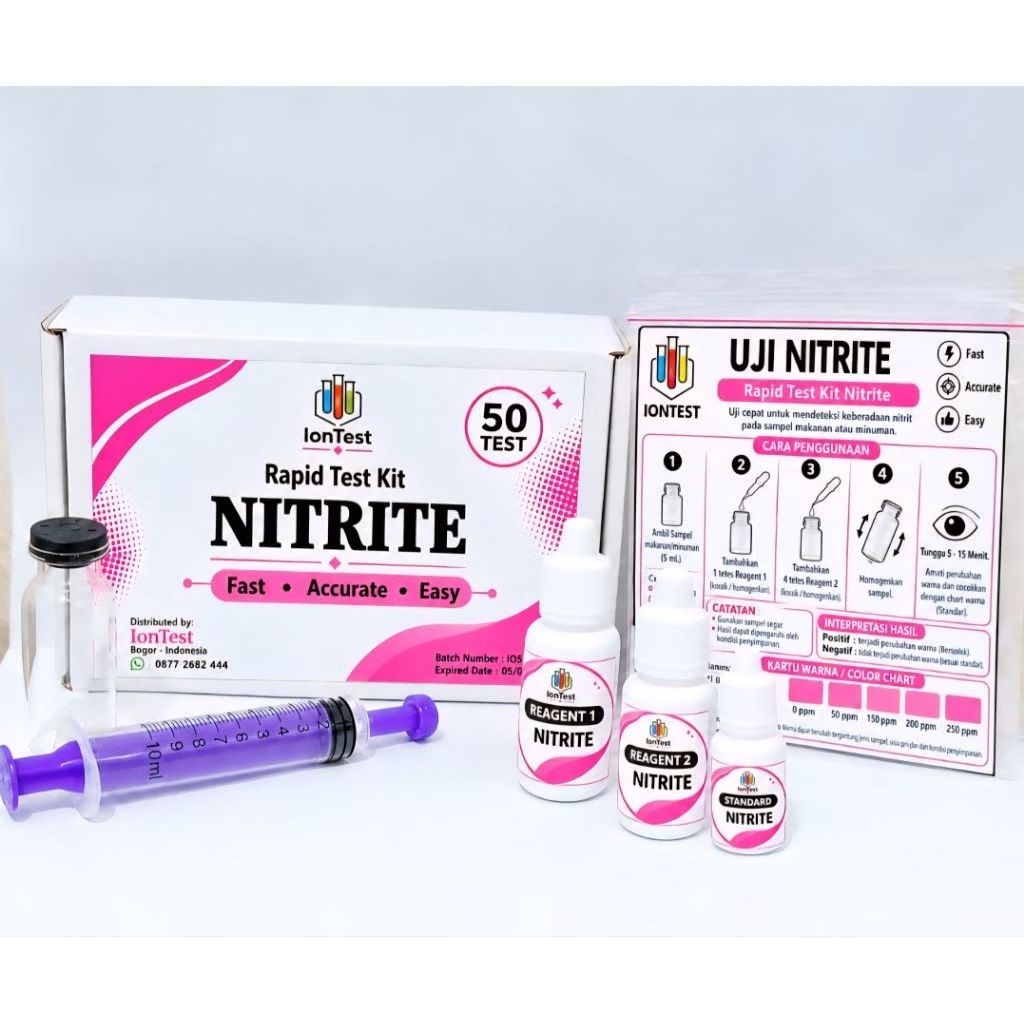Test Kit Nitrit / Rapid Test kit uji Nitrite