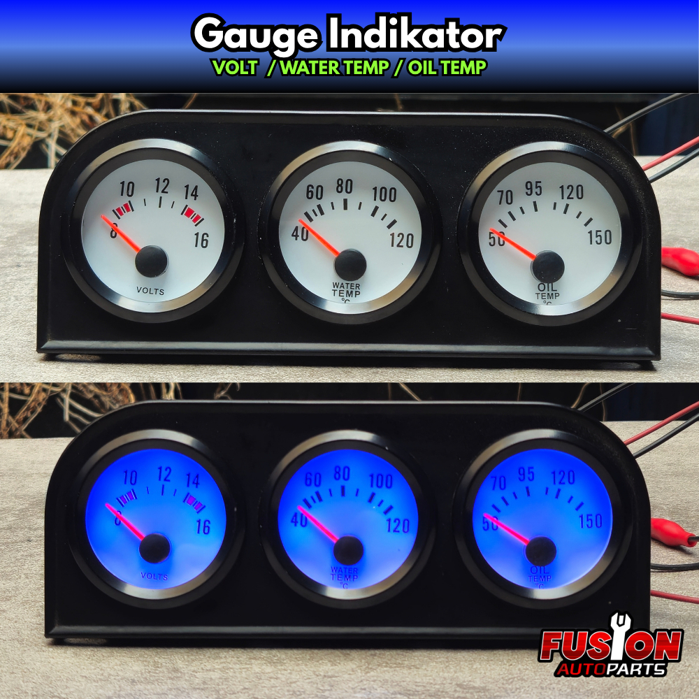 Gauge Indikator Volt Water Temp Oil Temp
