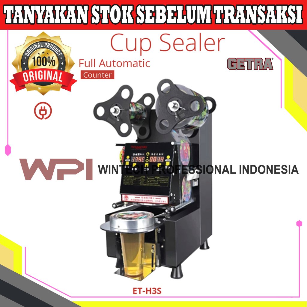 Getra ET-H3S & ET-H3 Full Automatic Cup Sealer / Mesin Penyegel Cup Atau Gelas Plastik Otomatis Samp