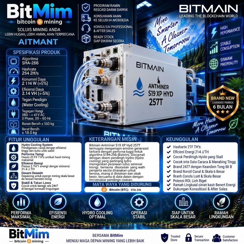 Antminer S19 XP Hyd 257 Th s